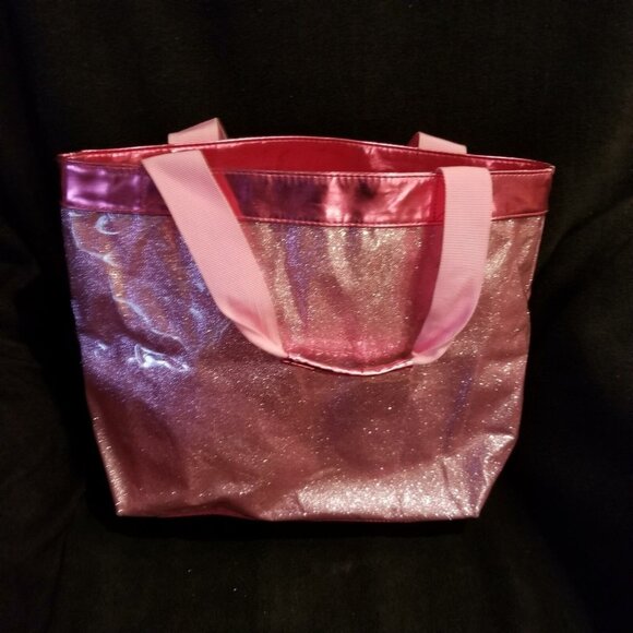 Disney Store Minnie Mouse Pink Glitter Tote Bag Plastic - Picture 7 of 10